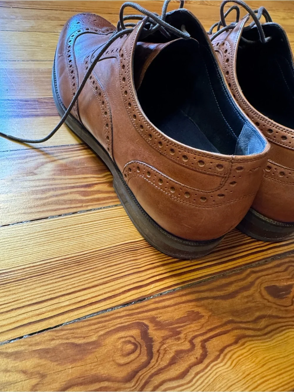 Cole Haan Brown Leather Wingtip Oxfords